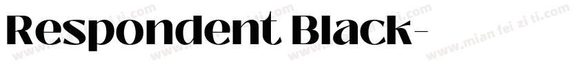 Respondent Black字体转换